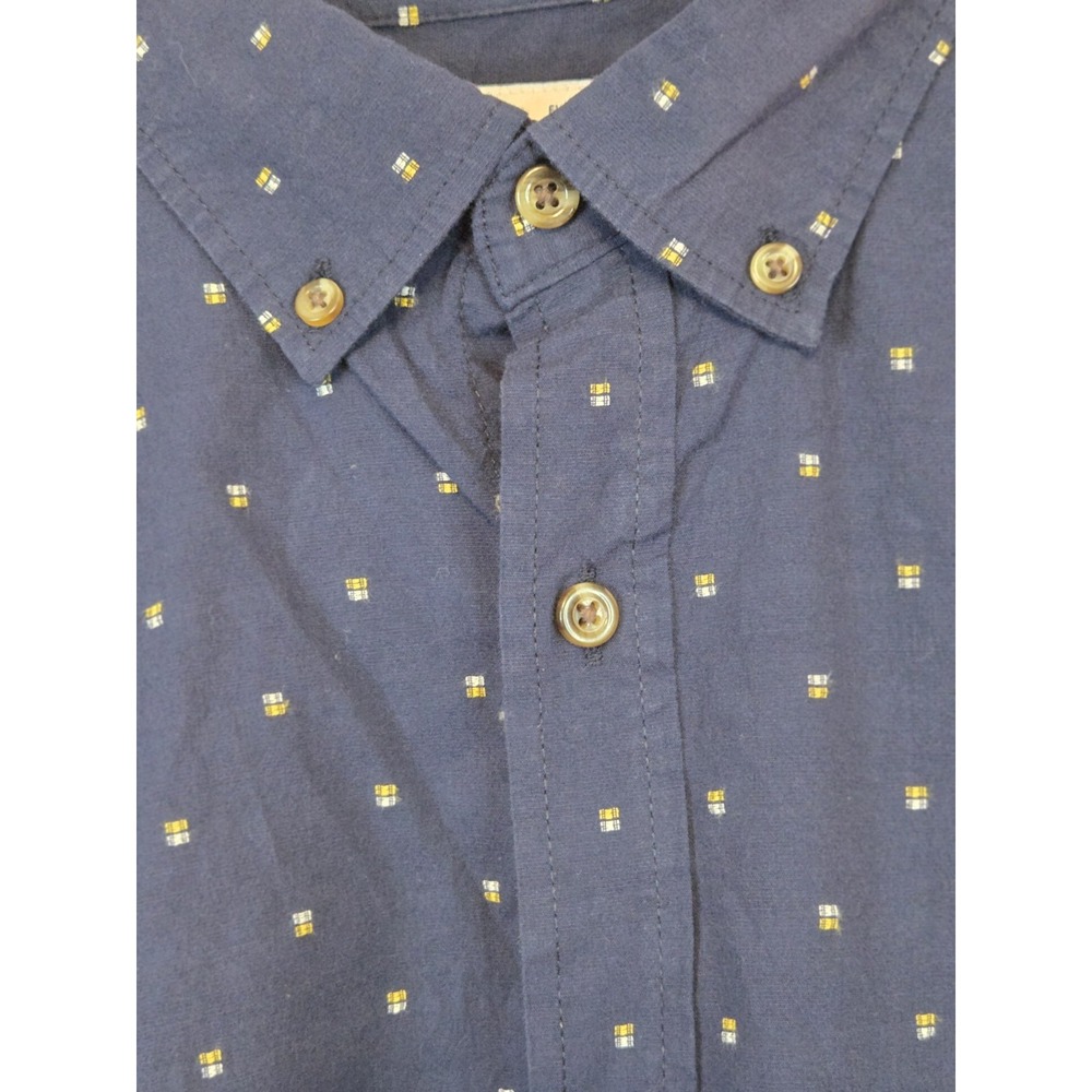Old Navy Mens 2XL Shirt Built In Flex Everyday Comfort Navy Blue Long Sleeve NEW